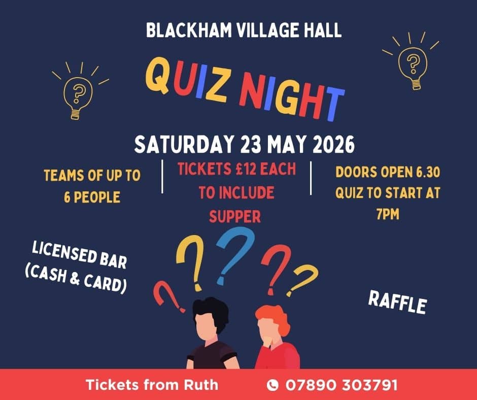 Quiz Night Blackham Village Hall – Withyham Parish Council